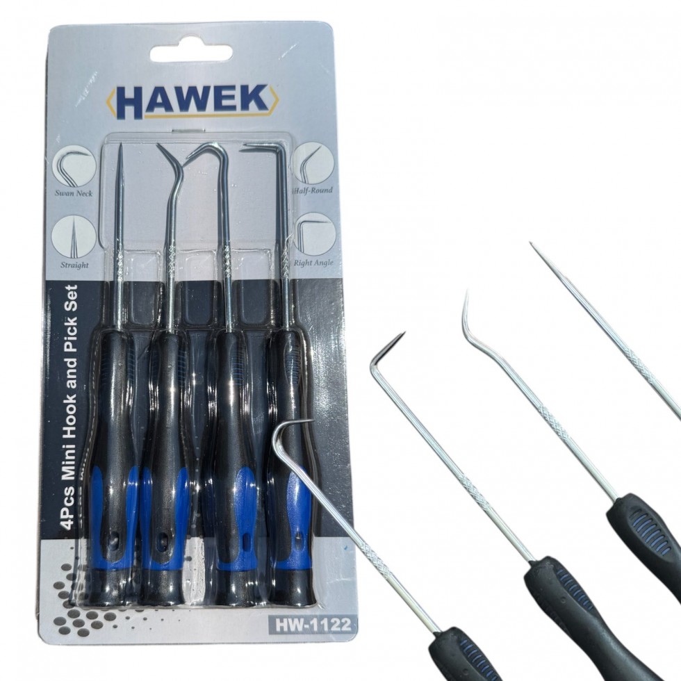 КОМПЛЕКТ КУКИ И ШИЛА ЗА О - ПРЪСТЕНИ 4 БРОЯ HAWEK HW-1122 КОМПЛЕКТ КУКИ И ШИЛА ЗА О - ПРЪСТЕНИ 4 БРОЯ HAWEK HW-1122