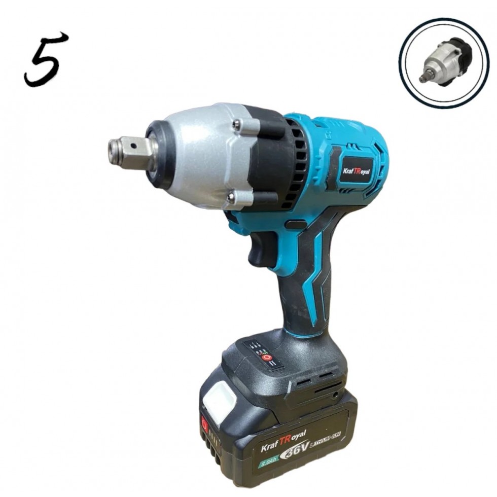 Мултифункционален Инструмент 5 Сменяеми Глави Винтоверт Гайковерт Саблен Трион Резачка за Клони и Ъглошлайф KRAFTROYAL 36V 8,0AH 5в1 Мултифункционален Инструмент 5 Сменяеми Глави Винтоверт Гайковерт Саблен Трион Резачка за Клони и Ъглошлайф KRAFTROYAL 36V 8,0AH 5в1