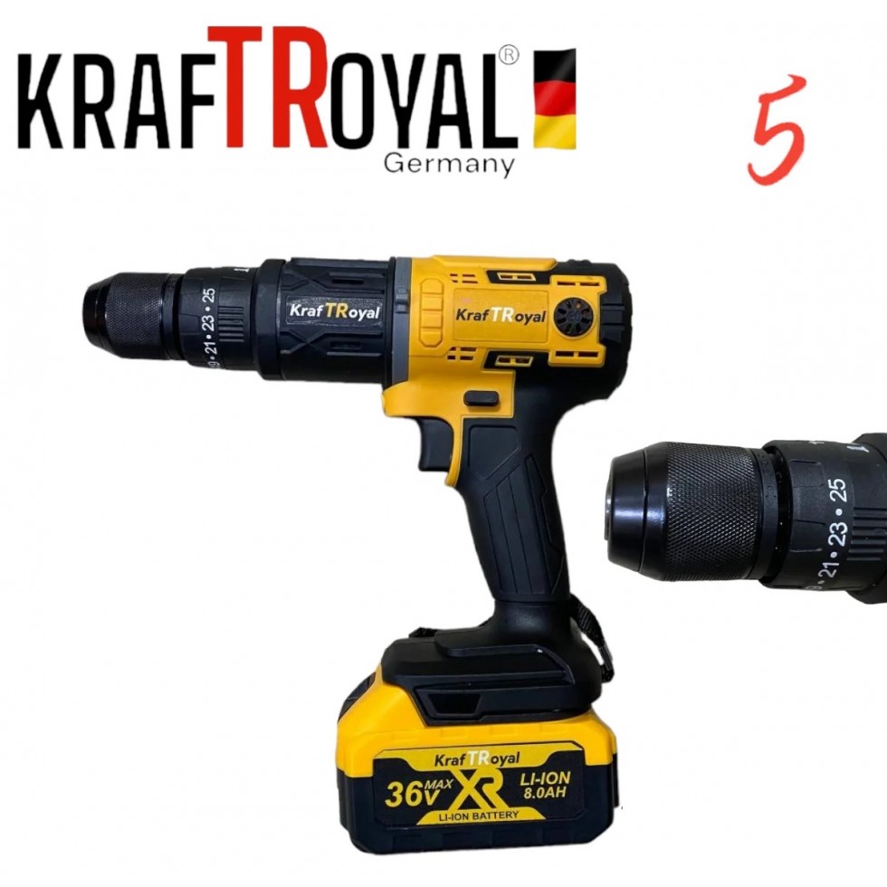 Мултифункционален Инструмент 5 Сменяеми Глави Водоструйка Винтоверт Гайковерт-Импакт Перфоратор и Ъглошлайф Акумулаторен KRAFT ROYAL 36V 8,0AH 2х Батерии 5в1 Мултифункционален Инструмент 5 Сменяеми Глави Водоструйка Винтоверт Гайковерт-Импакт Перфоратор и Ъглошлайф Акумулаторен KRAFT ROYAL 36V 8,0AH 2х Батерии 5в1