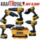 Мултифункционален Инструмент 5 Сменяеми Глави Водоструйка Винтоверт Гайковерт-Импакт Перфоратор и Ъглошлайф Акумулаторен KRAFT ROYAL 36V 8,0AH 2х Батерии 5в1 Мултифункционален Инструмент 5 Сменяеми Глави Водоструйка Винтоверт Гайковерт-Импакт Перфоратор и Ъглошлайф Акумулаторен KRAFT ROYAL 36V 8,0AH 2х Батерии 5в1