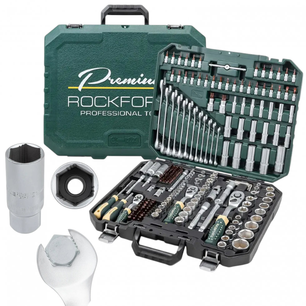 Професионално Гедоре 216 части ROCKFORCE Premium XI-ON със специални вложки Професионално Гедоре 216 части ROCKFORCE Premium XI-ON със специални вложки