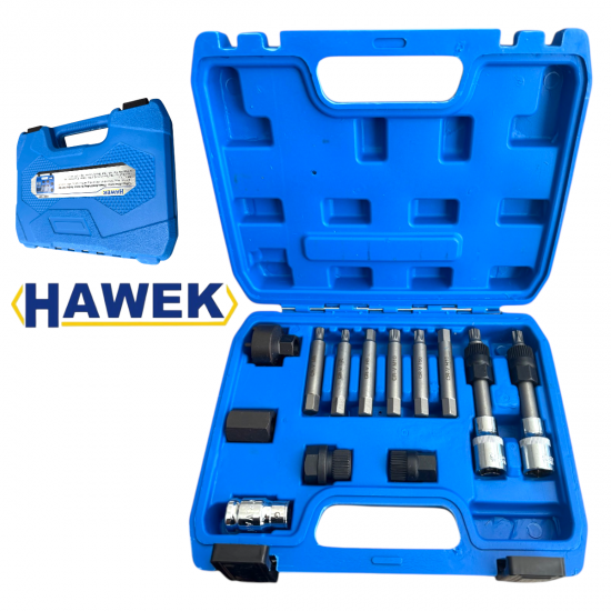 КОМПЛЕКТ ВЛОЖКИ ЗА ШАЙБИ НА АЛТЕРНАТОРИ 13 ЧАСТИ HAWEK , HW-1127