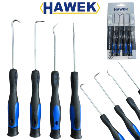 КОМПЛЕКТ КУКИ И ШИЛА  ЗА О - ПРЪСТЕНИ 4 БРОЯ HAWEK HW-1122