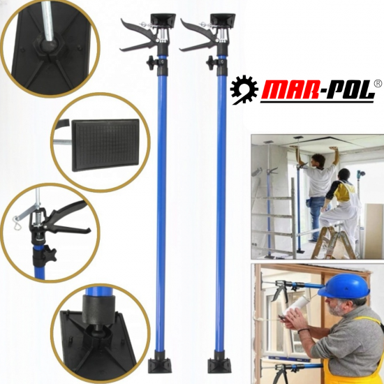 Подпорни Стойки за Гипсокартон Телескопични 2 броя Комплект Подпори Стойка за Монтаж 115–290см MAR-POL