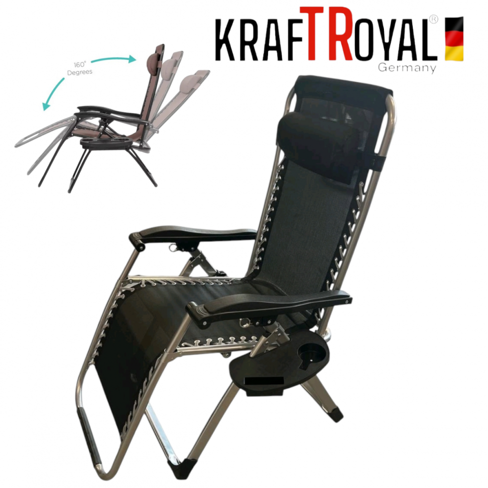 Сгъваем Шезлонг Стол за Градина Тераса Двор Риболов Басейн Къмпинг с поставка за чаши Сгъваем Шезлонг Стол за Градина Тераса Двор Риболов Басейн Къмпинг с поставка за чаши