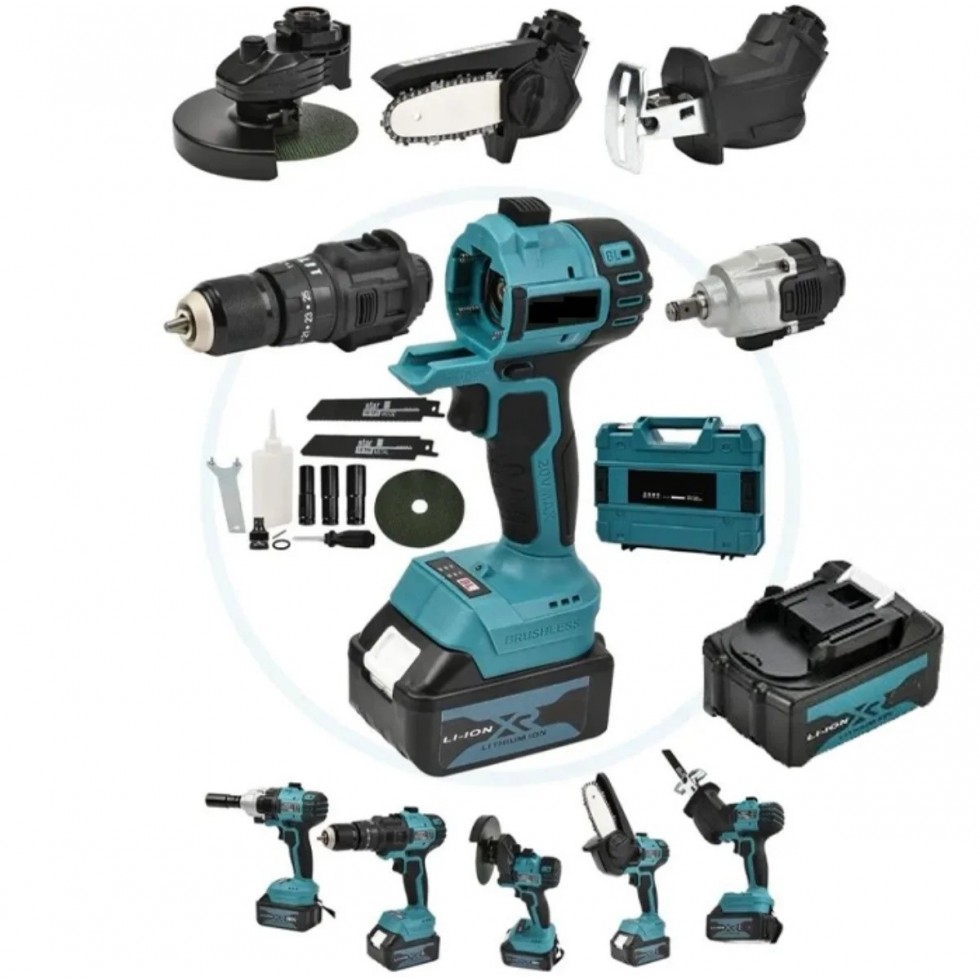 Мултифункционален Инструмент 5 Сменяеми Глави Винтоверт Гайковерт Саблен Трион Резачка за Клони и Ъглошлайф KRAFTROYAL 36V 8,0AH 5в1 Мултифункционален Инструмент 5 Сменяеми Глави Винтоверт Гайковерт Саблен Трион Резачка за Клони и Ъглошлайф KRAFTROYAL 36V 8,0AH 5в1