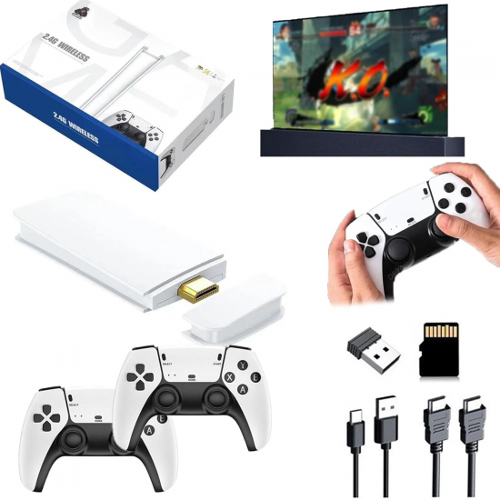 Безжична Конзола TV Игра 4K HDR 3D Game М15 Ретро с 30 000 Игри и Джойстици