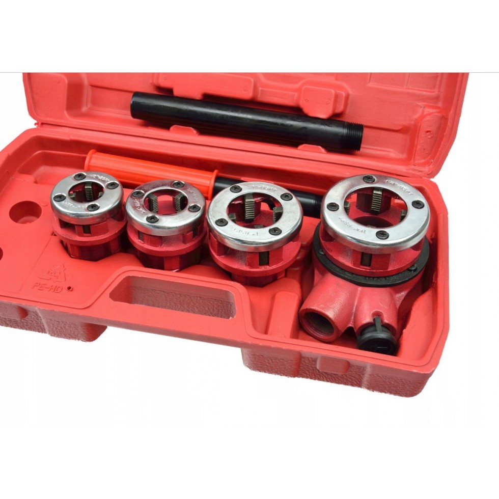 ВИНТОРЕЗКА КОМПЛЕКТ С 4 ГЛАВИ – 1/2″, 3/4″, 1″, 11/4″ HAWEK ВИНТОРЕЗКА КОМПЛЕКТ С 4 ГЛАВИ – 1/2″, 3/4″, 1″, 11/4″ HAWEK