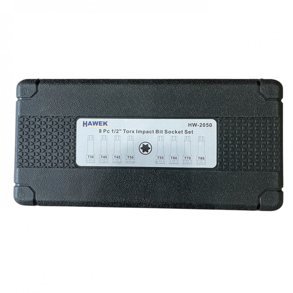 УДАРНИ БИТОВЕ КОМПЛЕКТ 1/2 – ТОРКС 8 ЧАСТИ HAWEK HW-2050 УДАРНИ БИТОВЕ КОМПЛЕКТ 1/2 – ТОРКС 8 ЧАСТИ HAWEK HW-2050
