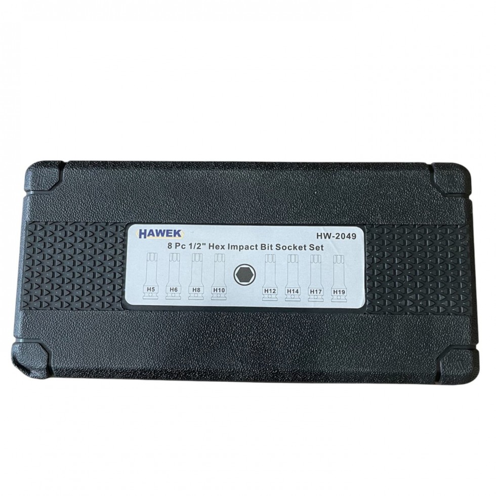 УДАРНИ БИТОВЕ КОМПЛЕКТ 1/2 – ШЕСТОГРАМ 8 ЧАСТИ HAWEK HW-2049 УДАРНИ БИТОВЕ КОМПЛЕКТ 1/2 – ШЕСТОГРАМ 8 ЧАСТИ HAWEK HW-2049