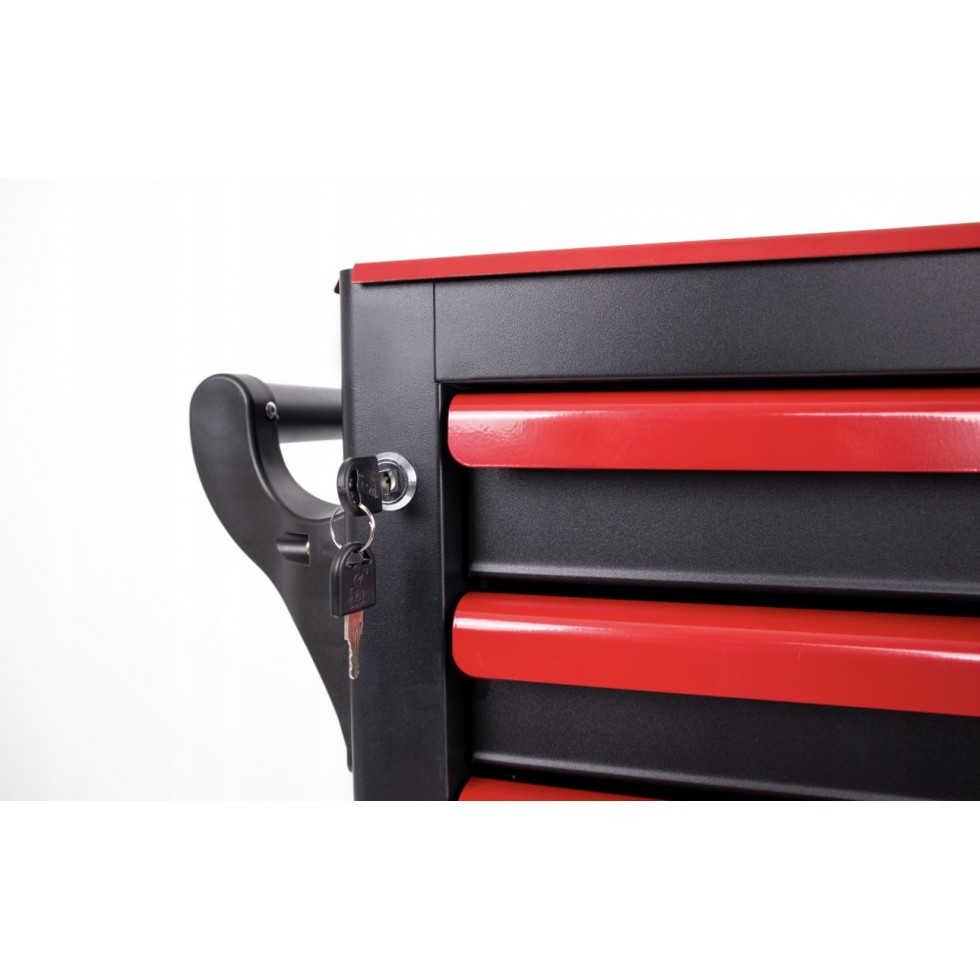 ШКАФ КОЛИЧКА ЗА ИНСТРУМЕНТИ със 7 ЧЕКМЕДЖЕТА STAHLMAYER - RED LINE ШКАФ КОЛИЧКА ЗА ИНСТРУМЕНТИ със 7 ЧЕКМЕДЖЕТА STAHLMAYER - RED LINE