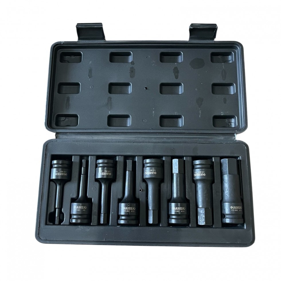 УДАРНИ БИТОВЕ КОМПЛЕКТ 1/2 – ШЕСТОГРАМ 8 ЧАСТИ HAWEK HW-2049 УДАРНИ БИТОВЕ КОМПЛЕКТ 1/2 – ШЕСТОГРАМ 8 ЧАСТИ HAWEK HW-2049