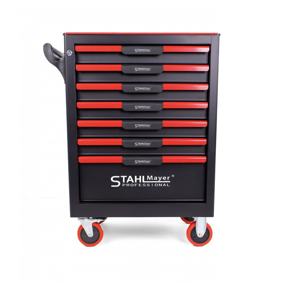 ШКАФ КОЛИЧКА ЗА ИНСТРУМЕНТИ със 7 ЧЕКМЕДЖЕТА STAHLMAYER - RED LINE ШКАФ КОЛИЧКА ЗА ИНСТРУМЕНТИ със 7 ЧЕКМЕДЖЕТА STAHLMAYER - RED LINE