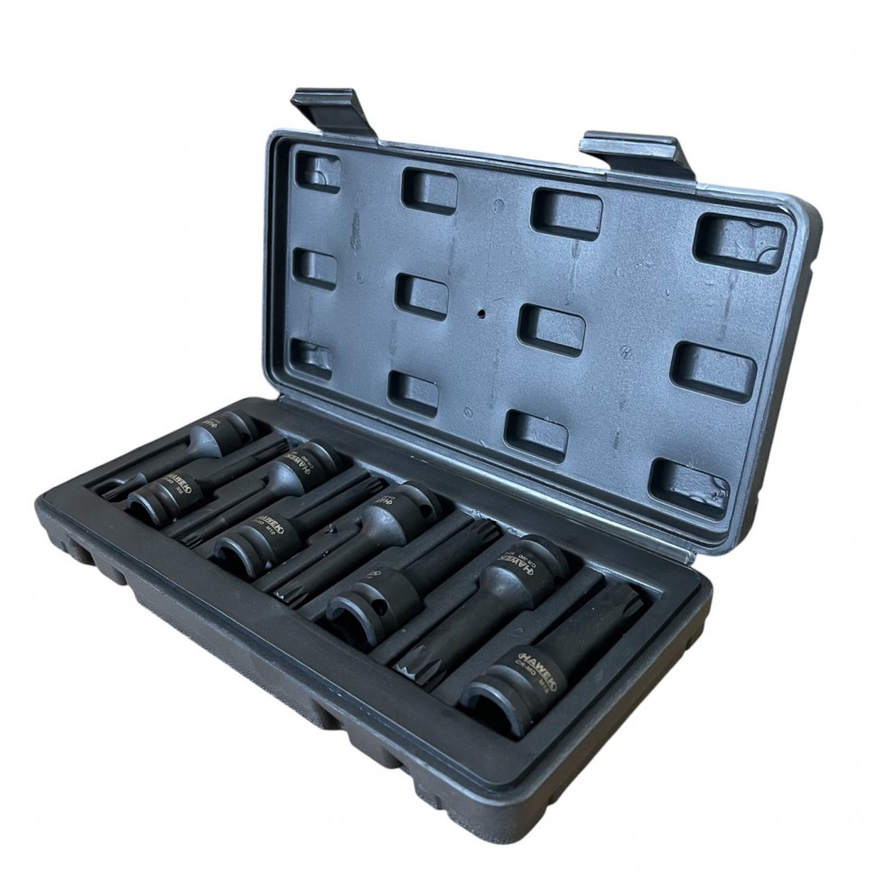 УДАРНИ БИТОВЕ КОМПЛЕКТ ВЛОЖКИ 1/2 – SPLINE 8 ЧАСТИ HAWEK HW-2052 УДАРНИ БИТОВЕ КОМПЛЕКТ ВЛОЖКИ 1/2 – SPLINE 8 ЧАСТИ HAWEK HW-2052