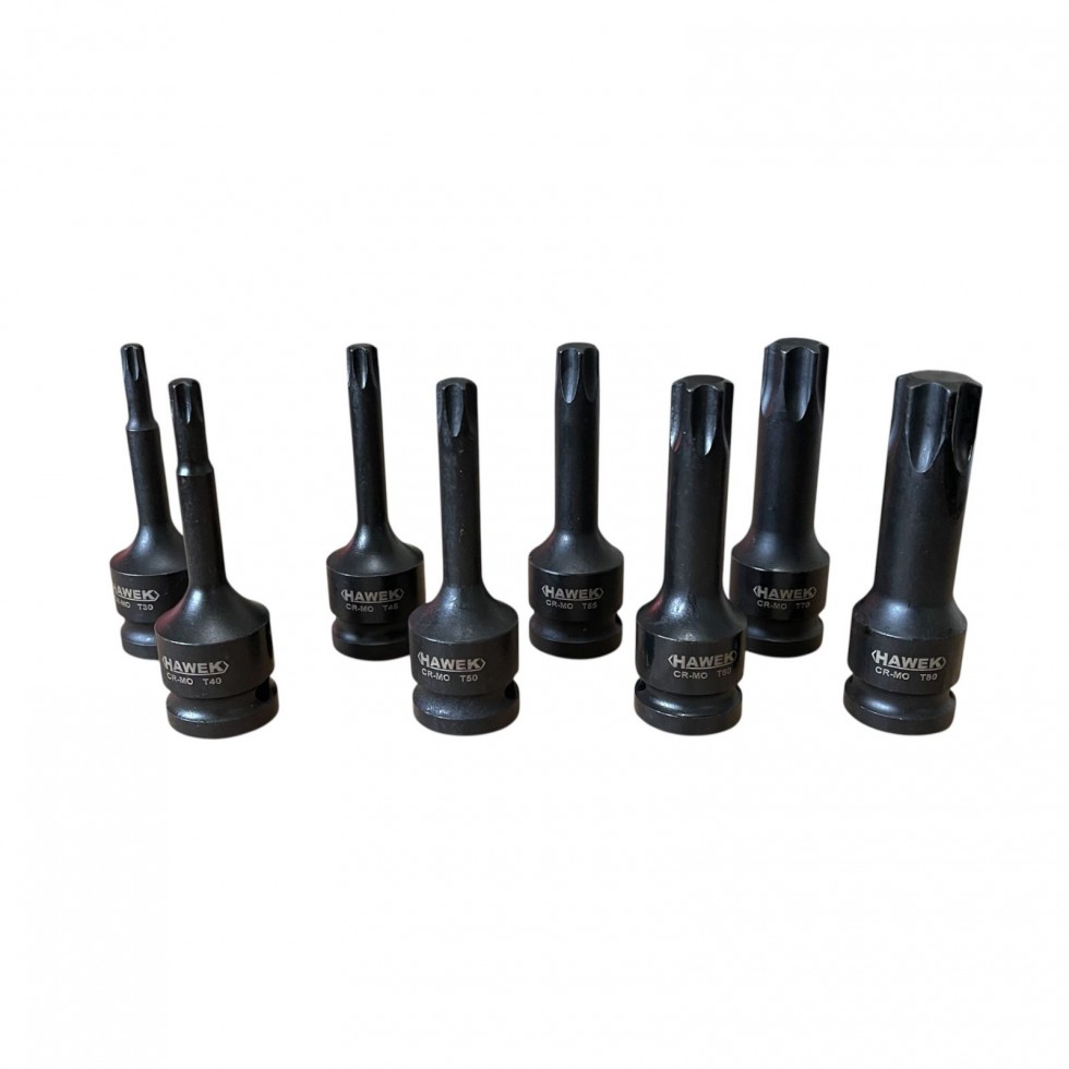 УДАРНИ БИТОВЕ КОМПЛЕКТ 1/2 – ТОРКС 8 ЧАСТИ HAWEK HW-2050 УДАРНИ БИТОВЕ КОМПЛЕКТ 1/2 – ТОРКС 8 ЧАСТИ HAWEK HW-2050