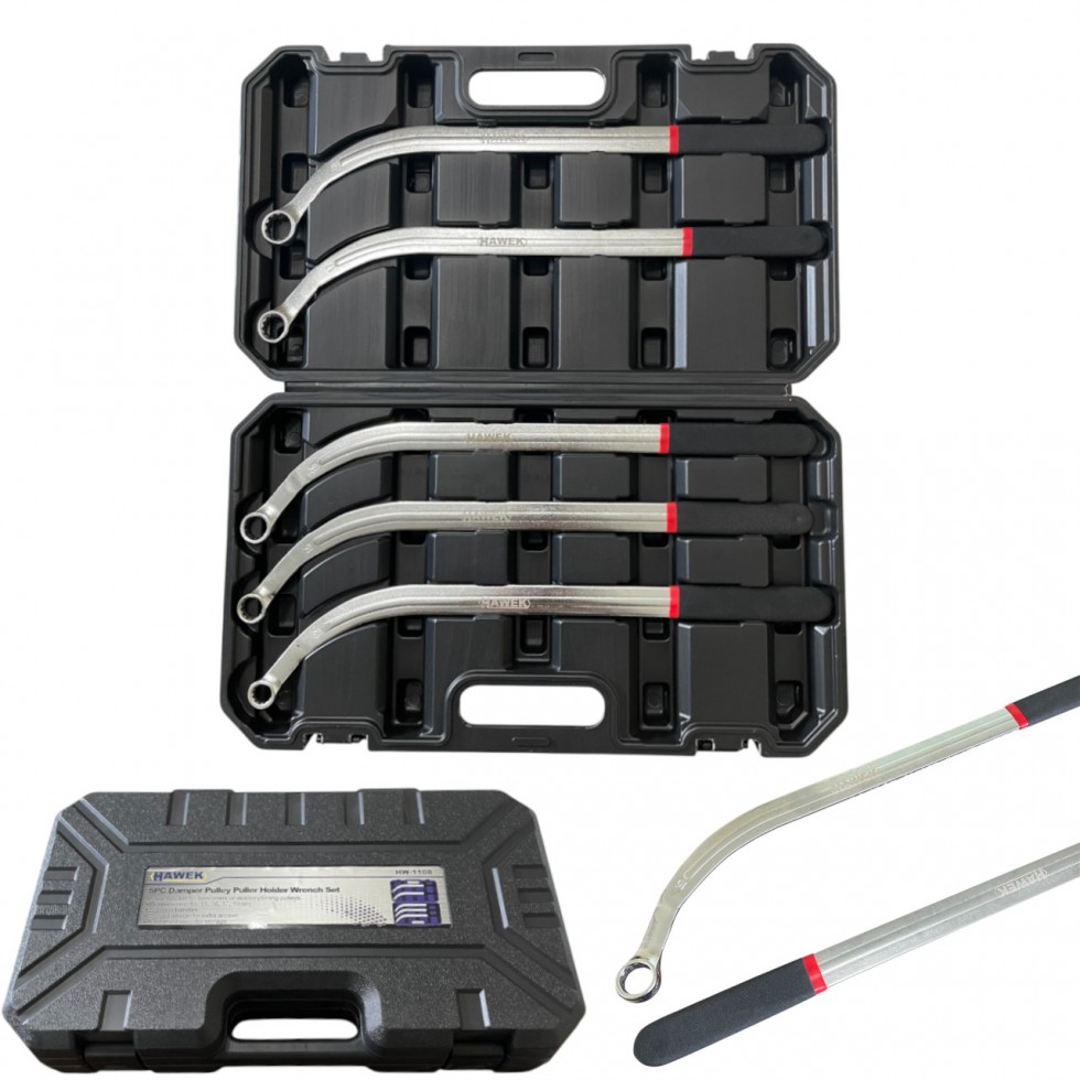 Ключове за Клинов и Зъбчат Ремък 5 части HAWEK Комплект HW-1108 Ключове за Клинов и Зъбчат Ремък 5 части HAWEK Комплект HW-1108