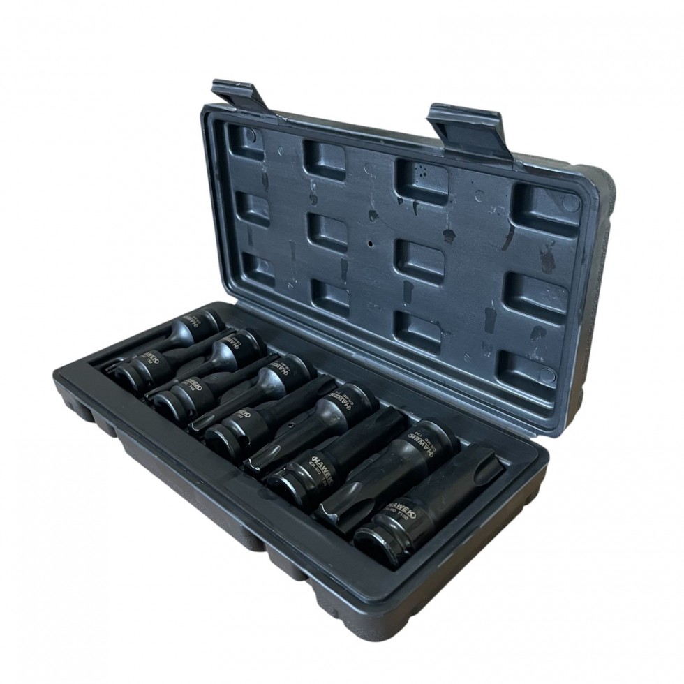 УДАРНИ БИТОВЕ КОМПЛЕКТ ВЛОЖКИ 1/2 – ТОРКС 10 ЧАСТИ HAWEK HW-2051 УДАРНИ БИТОВЕ КОМПЛЕКТ ВЛОЖКИ 1/2 – ТОРКС 10 ЧАСТИ HAWEK HW-2051