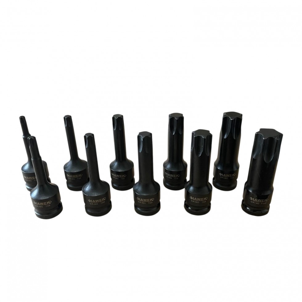УДАРНИ БИТОВЕ КОМПЛЕКТ ВЛОЖКИ 1/2 – ТОРКС 10 ЧАСТИ HAWEK HW-2051 УДАРНИ БИТОВЕ КОМПЛЕКТ ВЛОЖКИ 1/2 – ТОРКС 10 ЧАСТИ HAWEK HW-2051