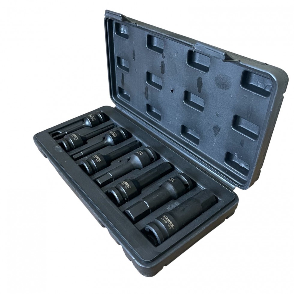 УДАРНИ БИТОВЕ КОМПЛЕКТ 1/2 – ШЕСТОГРАМ 8 ЧАСТИ HAWEK HW-2049 УДАРНИ БИТОВЕ КОМПЛЕКТ 1/2 – ШЕСТОГРАМ 8 ЧАСТИ HAWEK HW-2049