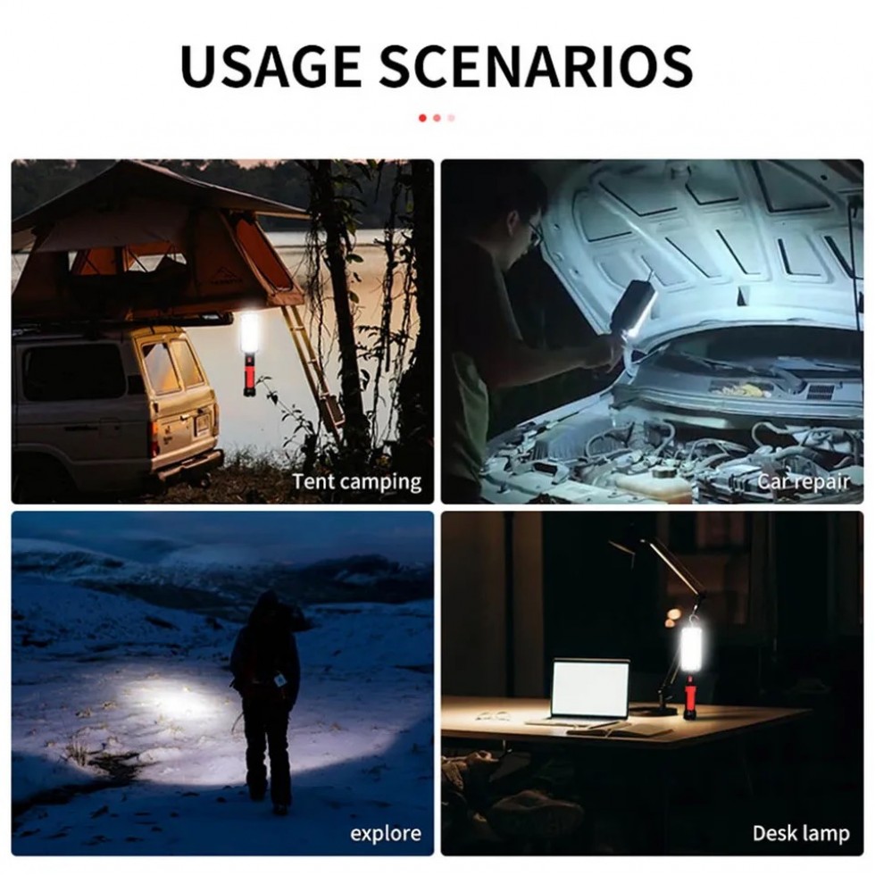 LED Акумулаторна Работна Лампа с Магнит и Кука BUL 2831 LED Акумулаторна Работна Лампа с Магнит и Кука BUL 2831