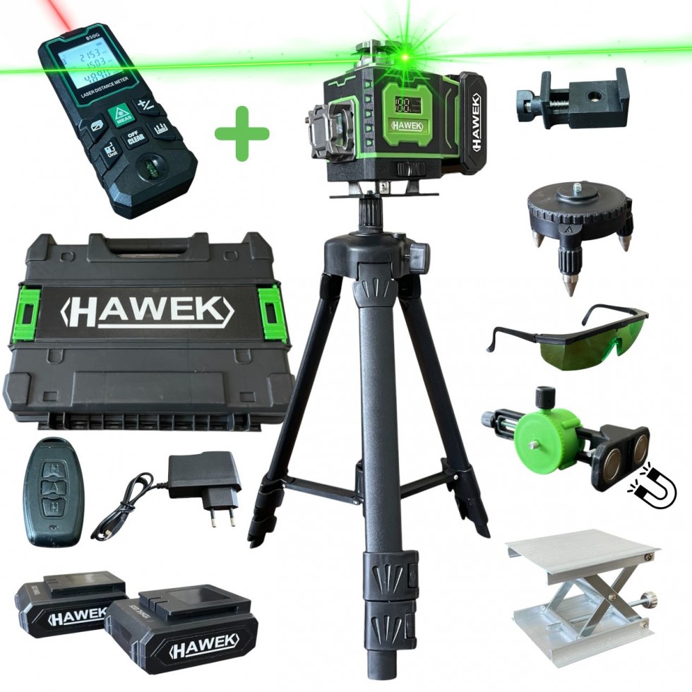 4Д ЛАЗЕРЕН НИВЕЛИР ПРОФЕСИОНАЛЕН 4D 16 ЛИНИИ + ЛАЗЕРНА РОЛЕТКА HAWEK 50 МЕТРА 4Д ЛАЗЕРЕН НИВЕЛИР ПРОФЕСИОНАЛЕН 4D 16 ЛИНИИ + ЛАЗЕРНА РОЛЕТКА HAWEK 50 МЕТРА