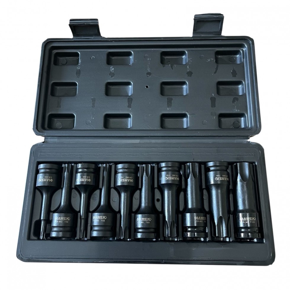 УДАРНИ БИТОВЕ КОМПЛЕКТ ВЛОЖКИ 1/2 – ТОРКС 10 ЧАСТИ HAWEK HW-2051 УДАРНИ БИТОВЕ КОМПЛЕКТ ВЛОЖКИ 1/2 – ТОРКС 10 ЧАСТИ HAWEK HW-2051
