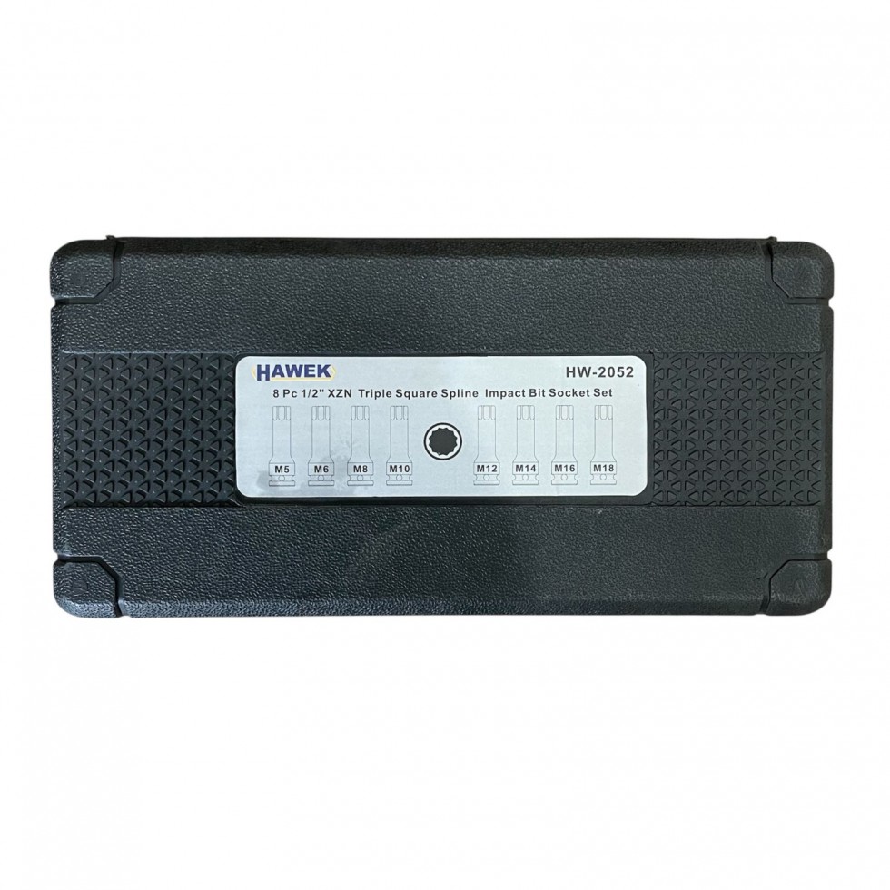 УДАРНИ БИТОВЕ КОМПЛЕКТ ВЛОЖКИ 1/2 – SPLINE 8 ЧАСТИ HAWEK HW-2052 УДАРНИ БИТОВЕ КОМПЛЕКТ ВЛОЖКИ 1/2 – SPLINE 8 ЧАСТИ HAWEK HW-2052