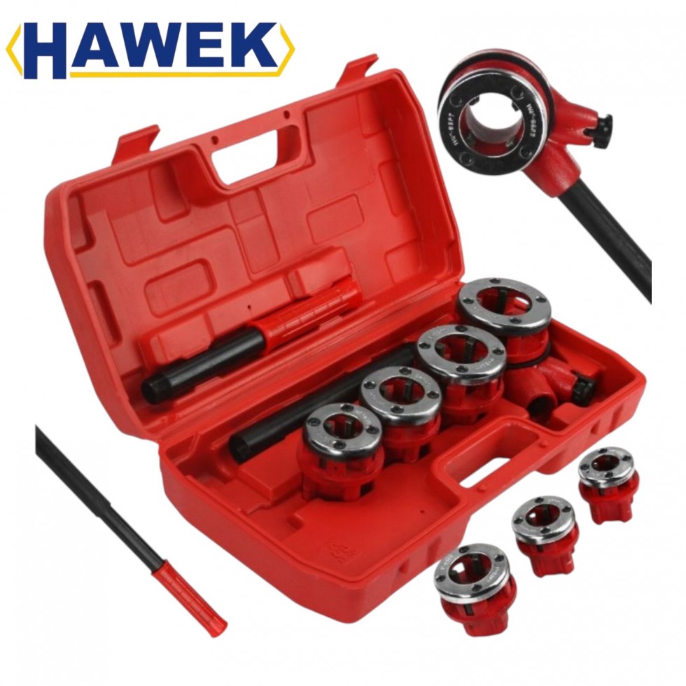 ВИНТОРЕЗКА КОМПЛЕКТ С 4 ГЛАВИ – 1/2″, 3/4″, 1″, 11/4″ HAWEK ВИНТОРЕЗКА КОМПЛЕКТ С 4 ГЛАВИ – 1/2″, 3/4″, 1″, 11/4″ HAWEK