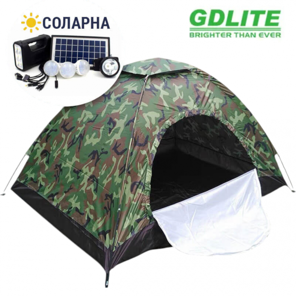 Палатка Четириместна + Соларна Осветителна LED Система ПРОМО КОМПЛЕКТ Палатка Четириместна + Соларна Осветителна LED Система ПРОМО КОМПЛЕКТ