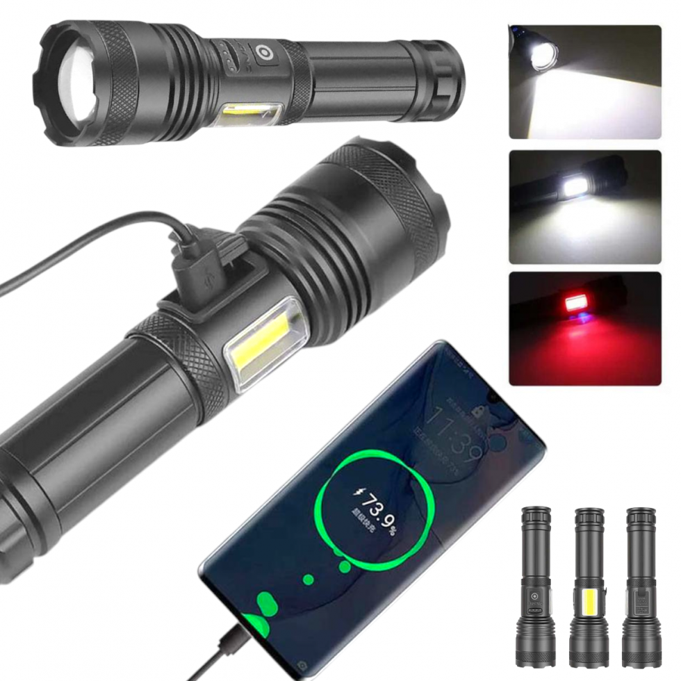 Фенер Мощен Акумулаторен Ръчен Фенер Мултифункционален Зарядно Устройство за Телефон POWER BANK BUL 2833 Фенер Мощен Акумулаторен Ръчен Фенер Мултифункционален Зарядно Устройство за Телефон POWER BANK BUL 2833