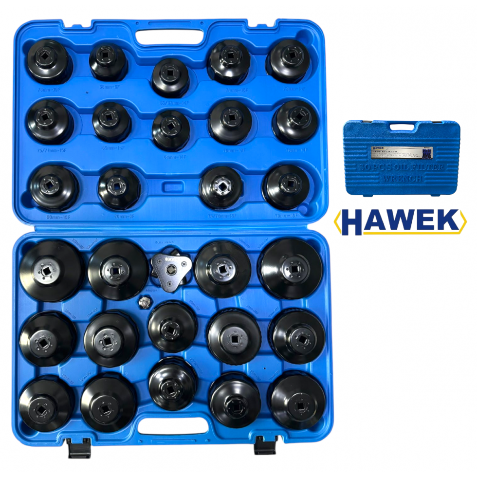 Чашки за Маслени Филтри 30 части Комплект HAWEK Чашки за Маслени Филтри 30 части Комплект HAWEK