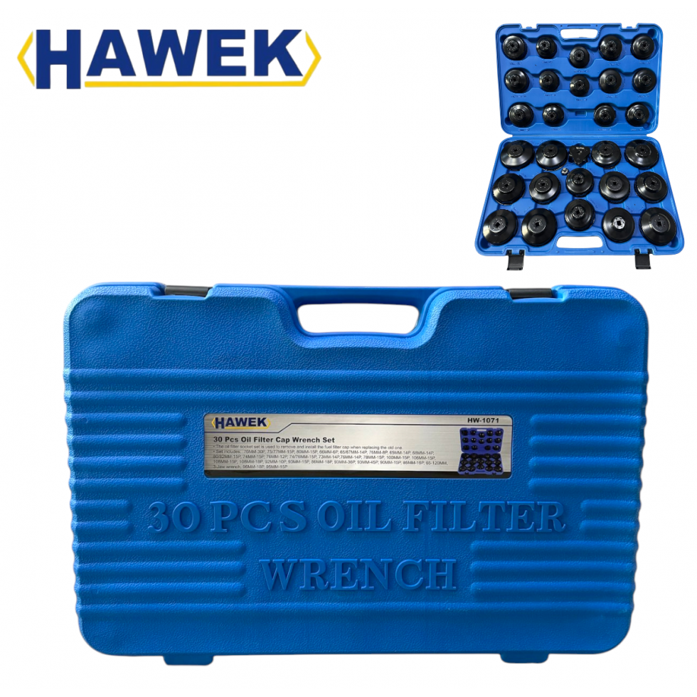 Чашки за Маслени Филтри 30 части Комплект HAWEK Чашки за Маслени Филтри 30 части Комплект HAWEK