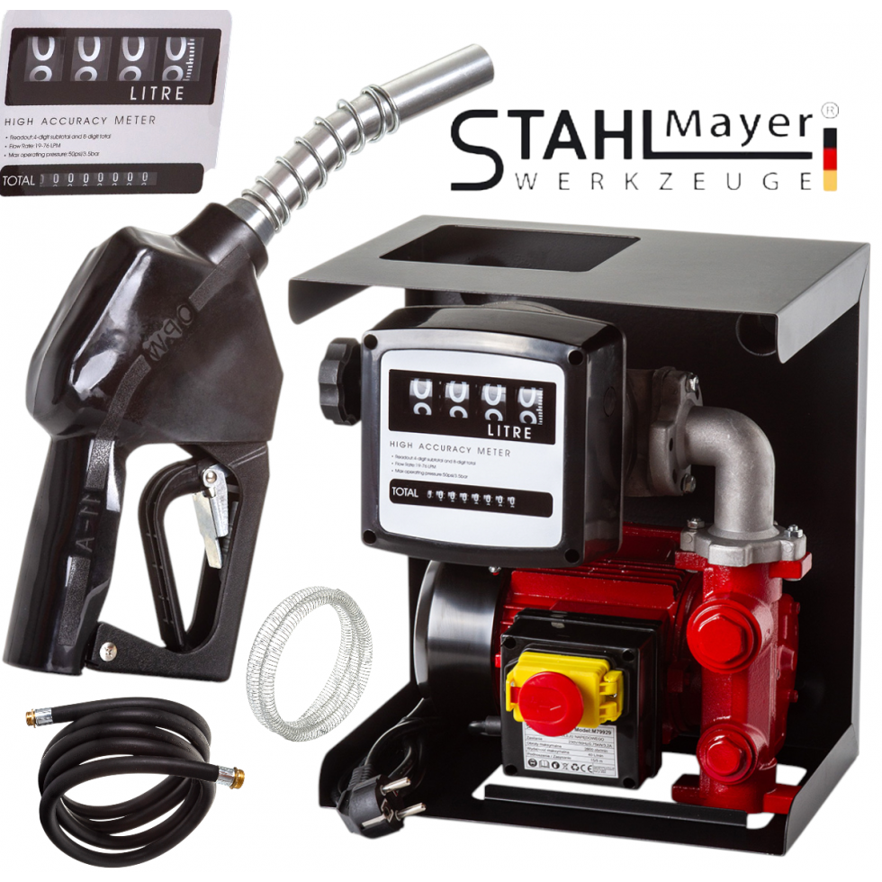 Помпа за Източване на Гориво с Брояч 220V STAHLMAYER с Механизъм Помпа за Източване на Гориво с Брояч 220V STAHLMAYER с Механизъм