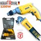 Бормашина и Ъглошлайф 2в1 Ударни Електрически Инструменти 1200W KRAFTROYAL на ток с накрайници и куфар мини флекс шлайф Бормашина и Ъглошлайф 2в1 Ударни Електрически Инструменти 1200W KRAFTROYAL на ток с накрайници и куфар мини флекс шлайф