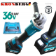 Ъглошлайф Акумулаторен Безчетков KRONBERG 36V 10AH 2 Батерии 125мм Шлайф на Батерия Ъглошлайф Акумулаторен Безчетков KRONBERG 36V 10AH 2 Батерии 125мм Шлайф на Батерия