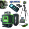 4Д ЛАЗЕРЕН НИВЕЛИР ПРОФЕСИОНАЛЕН 4D 16 ЛИНИИ + ЛАЗЕРНА РОЛЕТКА HAWEK 50 МЕТРА