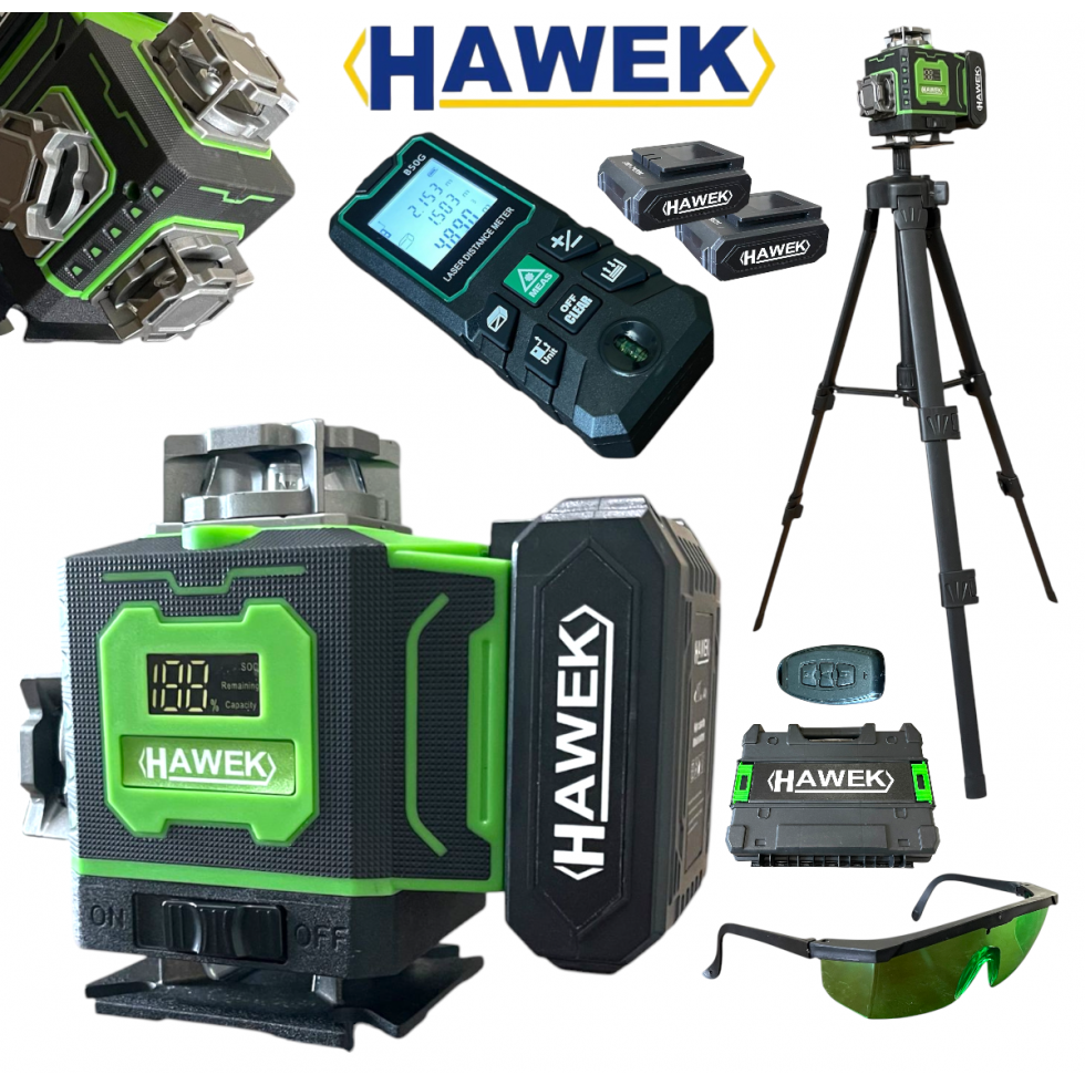 4Д ЛАЗЕРЕН НИВЕЛИР ПРОФЕСИОНАЛЕН 4D 16 ЛИНИИ + ЛАЗЕРНА РОЛЕТКА HAWEK 50 МЕТРА 4Д ЛАЗЕРЕН НИВЕЛИР ПРОФЕСИОНАЛЕН 4D 16 ЛИНИИ + ЛАЗЕРНА РОЛЕТКА HAWEK 50 МЕТРА