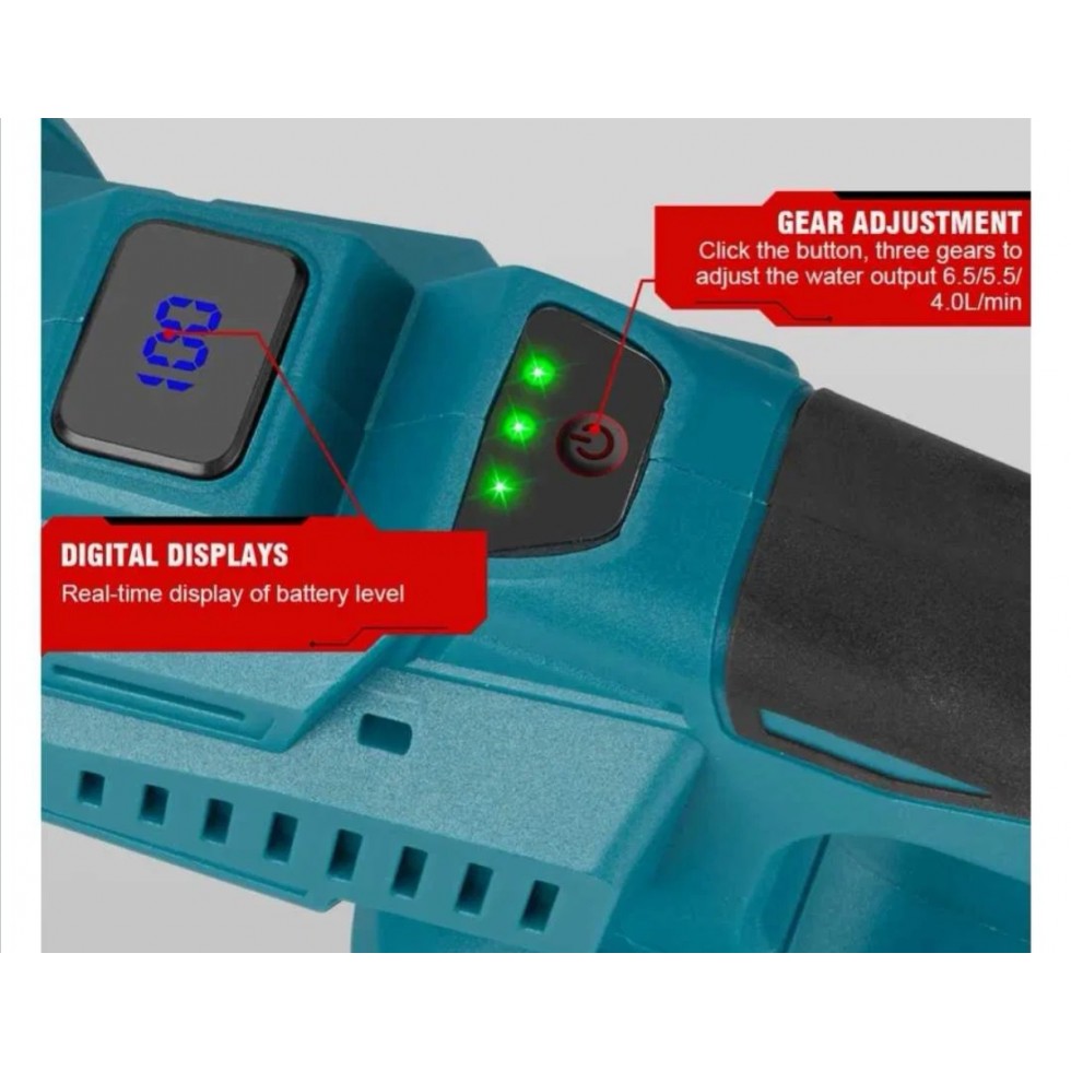 Водоструйка Безчеткова Акумулаторна 6в1 36V 8,0AH KRAFTROYAL 200bar 3500W с Дисплей Пръскачка с 6 накрайника 2 Батерии Водоструйка Безчеткова Акумулаторна 6в1 36V 8,0AH KRAFTROYAL 200bar 3500W с Дисплей Пръскачка с 6 накрайника 2 Батерии