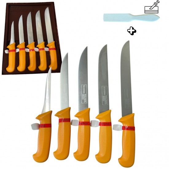 Комплект Професионални Месарски Ножове 5 броя STAHLMAYER Exclusive + Подарък Комплект Професионални Месарски Ножове 5 броя STAHLMAYER Exclusive + Подарък