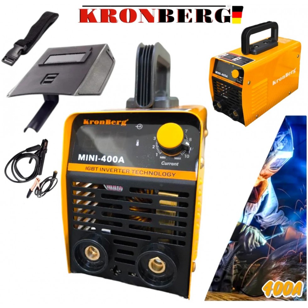 ЕЛЕКТРОЖЕН ИНВЕРТОРЕН 400А С ДИСПЛЕЙ KRONBERG IGBN INVERTER до 5мм Заваряване Заваръчен Апарат + Соларни Очила за Заваряване 2025г. ЕЛЕКТРОЖЕН ИНВЕРТОРЕН 400А С ДИСПЛЕЙ KRONBERG IGBN INVERTER до 5мм Заваряване Заваръчен Апарат + Соларни Очила за Заваряване 2025г.