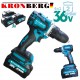 5в1 Акумулаторен Комплект Водоструйка Перфоратор Винтоверт Гайковерт-Импакт и Ъглошлайф 36V 10AH KRONBERG с 4 Батерии 5в1 Акумулаторен Комплект Водоструйка Перфоратор Винтоверт Гайковерт-Импакт и Ъглошлайф 36V 10AH KRONBERG с 4 Батерии