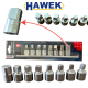 КЛЮЧ ЗА КАРТЕР 8 броя 1/2“ 8-19ММ Релса Ключове Професионален Комплект HAWEK HW-4118MR