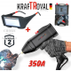 Професионален Електрожен Пистолет 350А Заваръчен Инверторен Апарат KRAFTROYAL + Соларни Очила за Заваряване