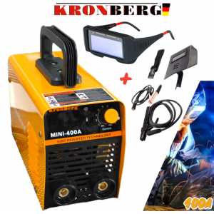 ЕЛЕКТРОЖЕН ИНВЕРТОРЕН 400А С ДИСПЛЕЙ KRONBERG IGBN INVERTER до 5мм Заваряване Заваръчен Апарат + Соларни Очила за Заваряване 2025г.