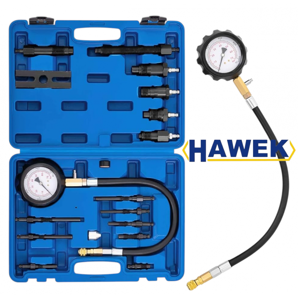 Компресомер за Дизелови Двигатели HAWEK HW-1156 Професионален Уред за Измерване на Компресия Компресомер за Дизелови Двигатели HAWEK HW-1156 Професионален Уред за Измерване на Компресия