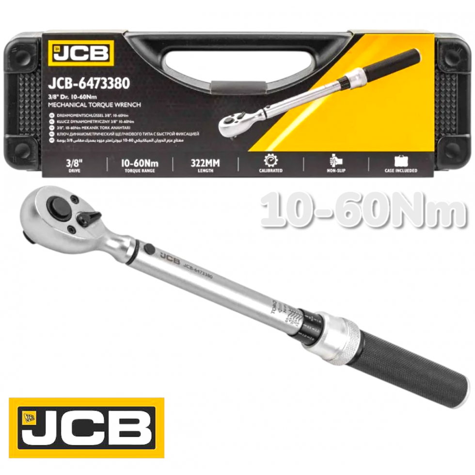 Динамометричен Ключ JCB 3/8″ 10-60 Nm JCB-6473380 Динамометричен Ключ JCB 3/8″ 10-60 Nm JCB-6473380