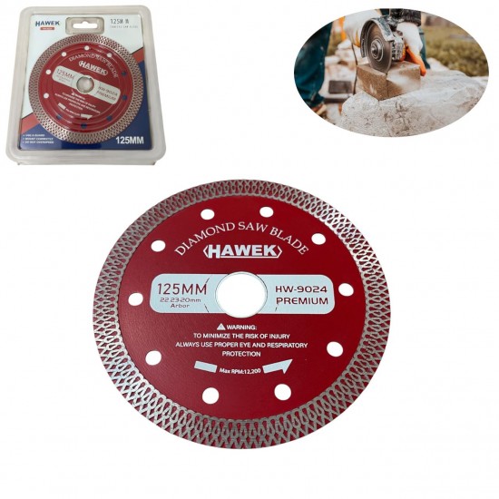 Диамантен Диск за Сухо и Мокро Рязане HAWEK PREMIUM 125мм125х22.23mm Диамантен Диск за Сухо и Мокро Рязане HAWEK PREMIUM 125мм125х22.23mm
