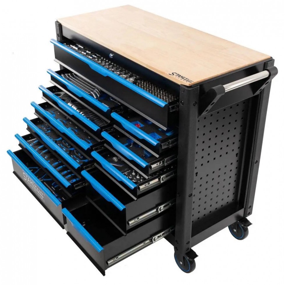 Количка с Инструменти STAHLMAYER JUMBO XXL 501 части Професионален Шкаф с Инструменти 12 чекмеджета Количка с Инструменти STAHLMAYER JUMBO XXL 501 части Професионален Шкаф с Инструменти 12 чекмеджета
