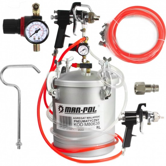 Пневматичен Агрегат за Боядисване 8 литра MAR-POL Пневматичен Агрегат за Боядисване 8 литра MAR-POL