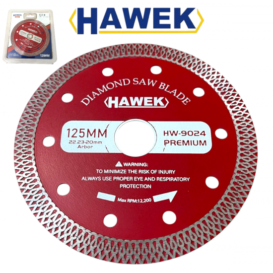 Диамантен Диск за Сухо и Мокро Рязане HAWEK PREMIUM 125мм125х22.23mm
